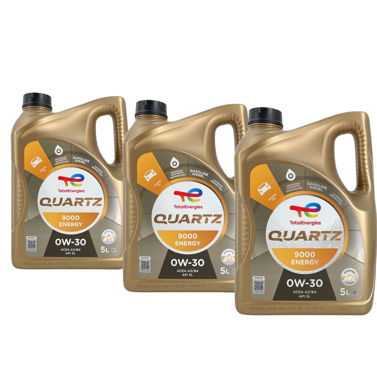 Total Quartz 9000 Energy 0W-30 3x5 Liter