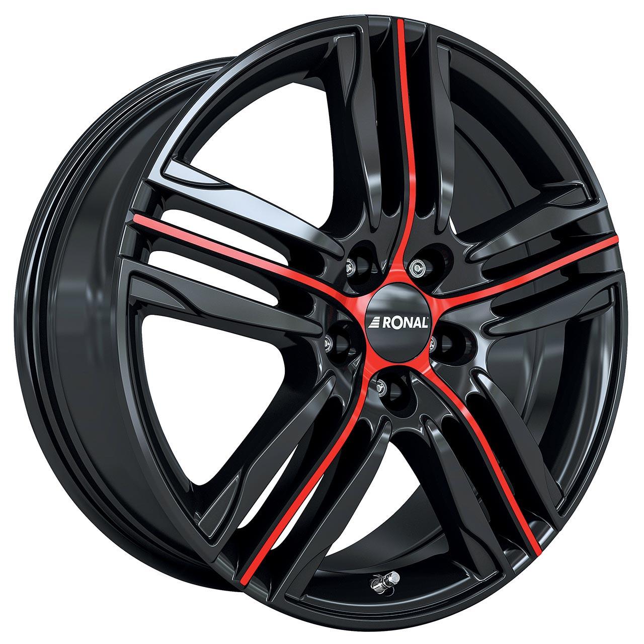 Ronal R57 mcr Jetblack red spoke 7.5x19 5x105 ET40