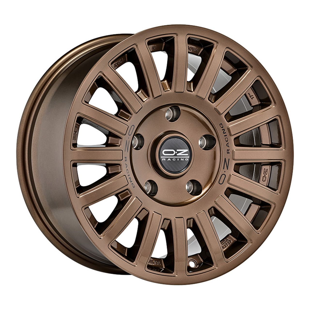 OZ RALLY RAID gloss bronze + black lettering 8.0Jx17 5x112 ET35