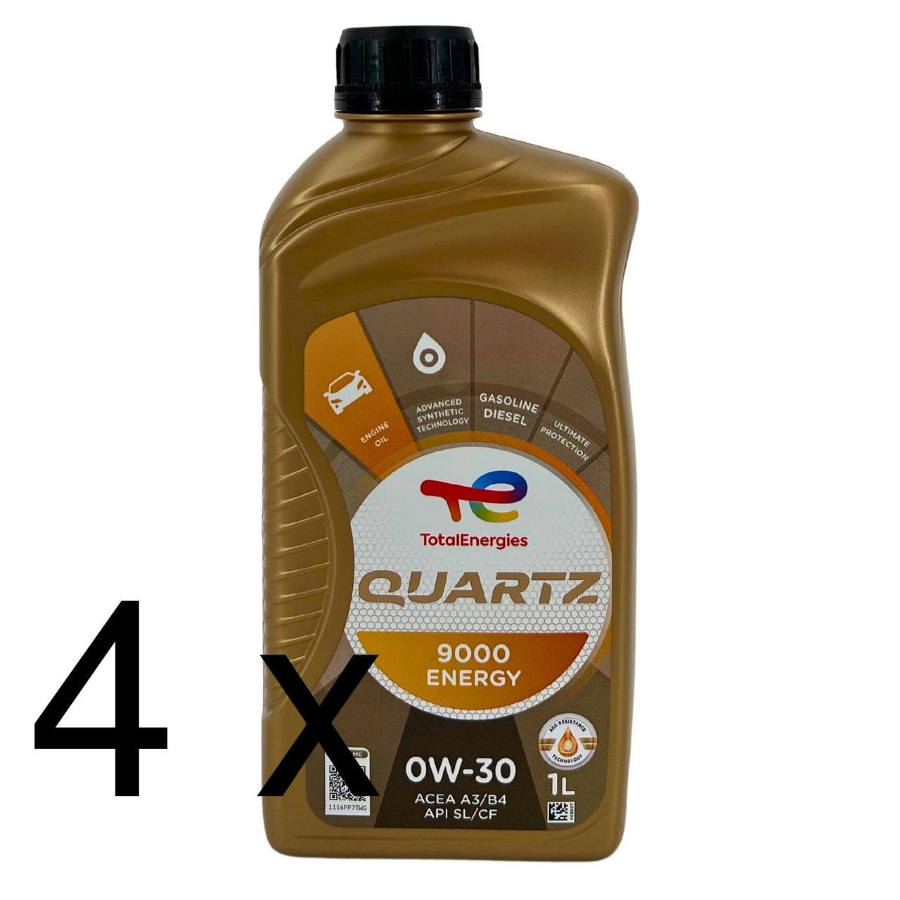 Total Quartz 9000 Energy 0W-30 4x1 Liter