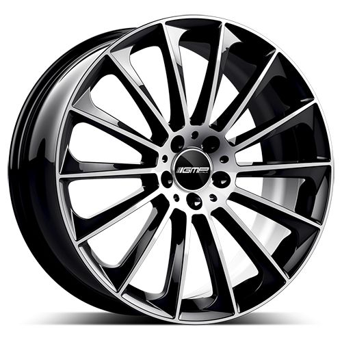 GMP STELLAR schwarz diamantgeschliffen 7.5Jx17 5x112 ET35