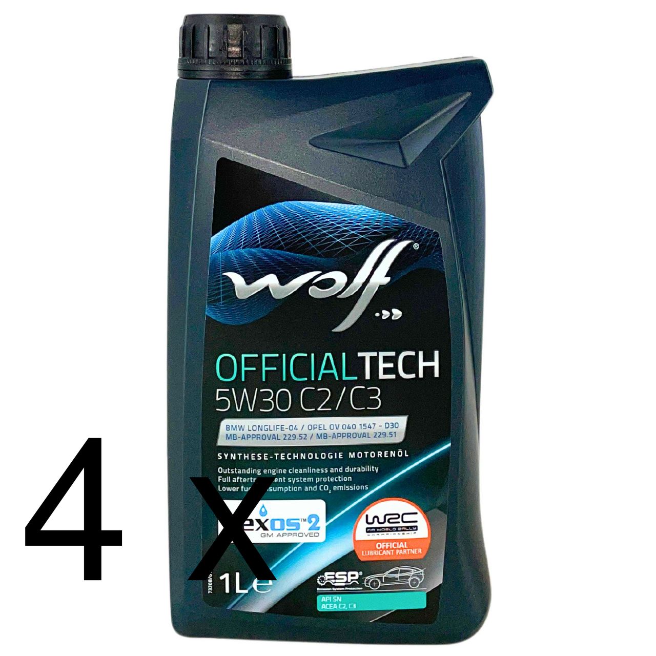 Wolf OfficialTech 5W-30 C2/C3 4x1 Liter
