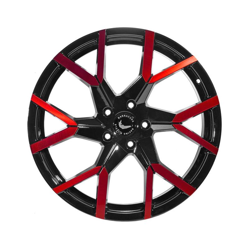 BARRACUDA TZUNAMEE EVO black gloss flashred 8.5Jx19 5x108 ET40