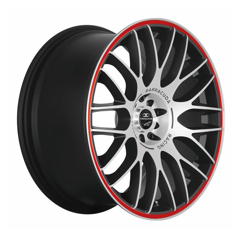 BARRACUDA KARIZZMA mattblack puresports color trim rot 8.5Jx19 5x112 ET40