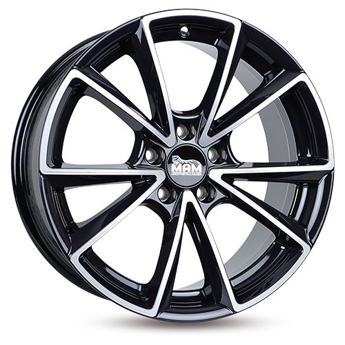 MAM MAM A5 black front polished 8.0Jx19 5x112 ET45