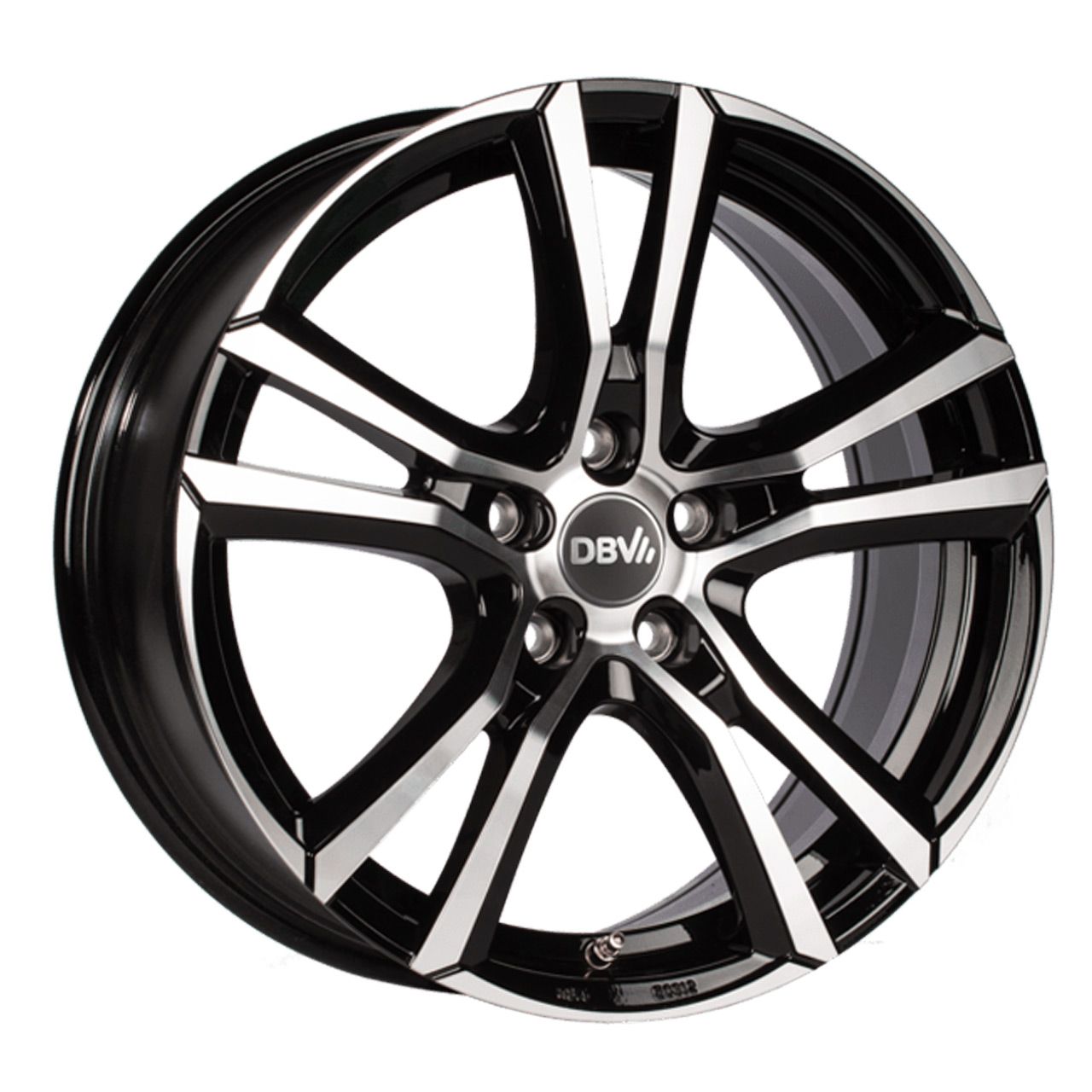 DBV ANDORRA schwarz glänzend frontpoliert 8.0Jx19 5x112 ET48