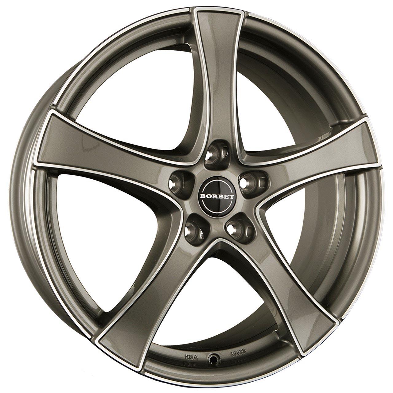 Borbet F2 Graphite polished 7.5x18 5x112 ET52