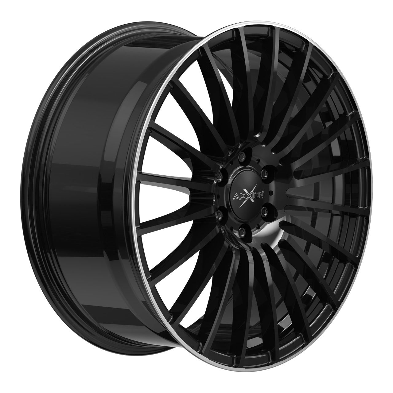AXXION AX5 Glossy black with full machined lip 8.5Jx19 5x112 ET25