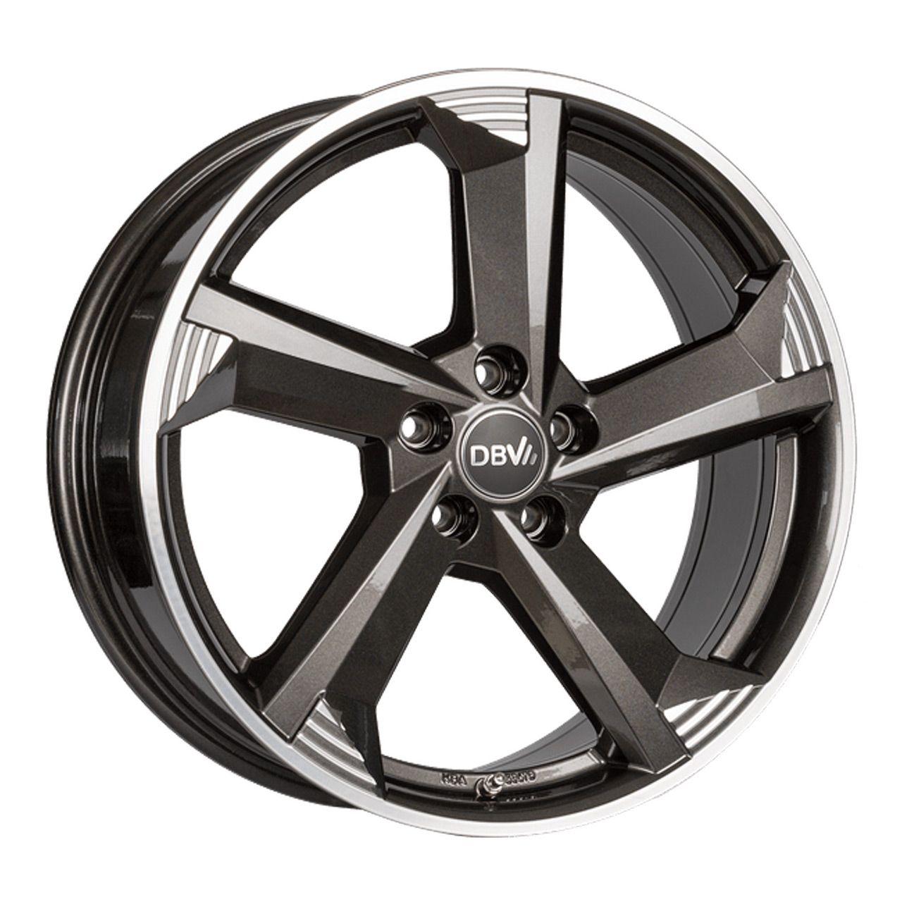 DBV TORINO III anthrazit glänzend front poliert 8.0Jx19 5x114.3 ET47