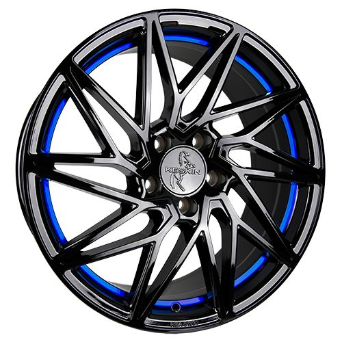KESKIN WHEELS KT20 FUTURE black painted blue inside 8.0Jx18 5x112 ET45