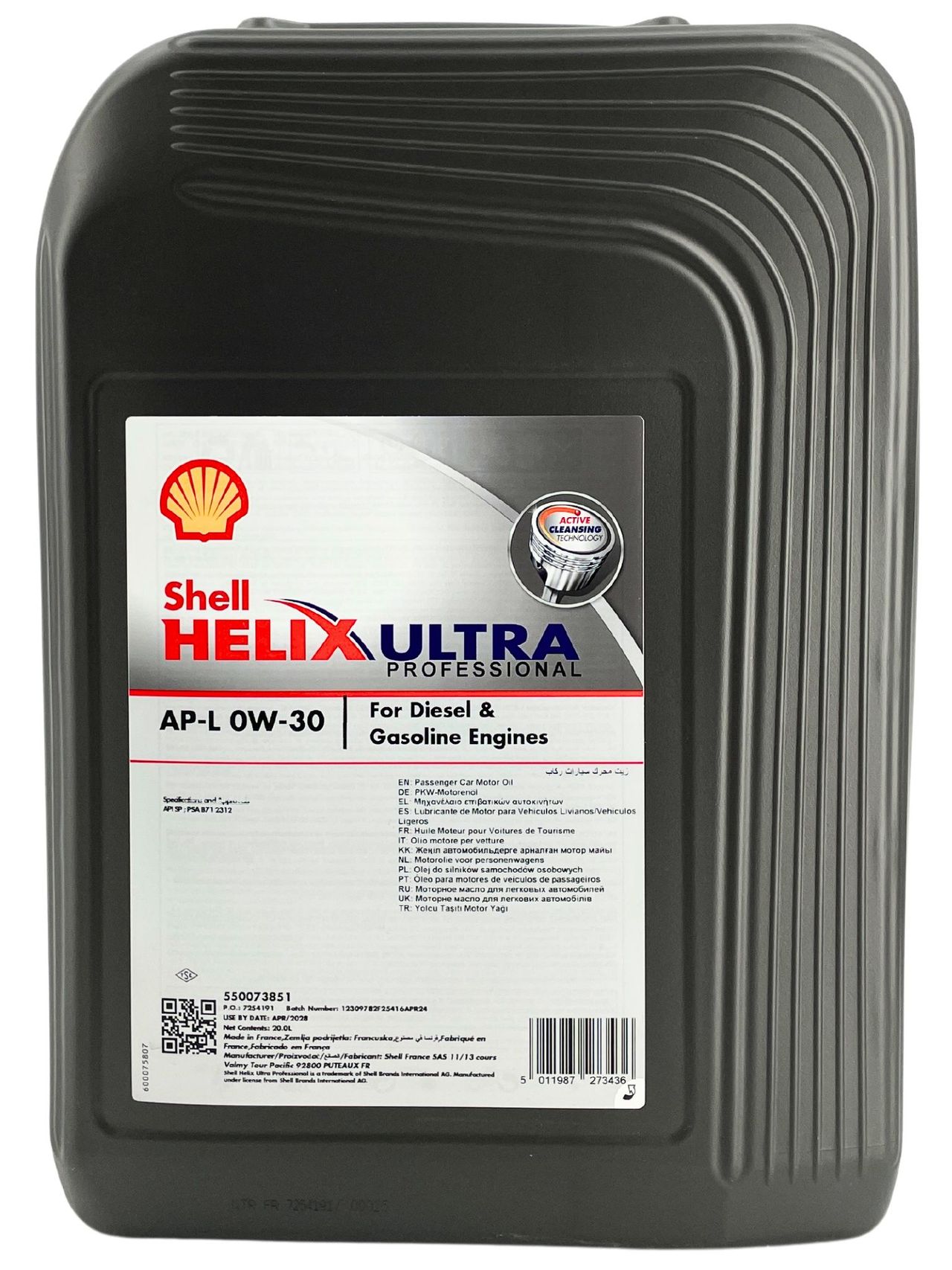 Shell Helix Ultra Professional AP-L 0W-30 20 Liter Shell Helix Ultra Professional AP-L 0W-30 20 Liter