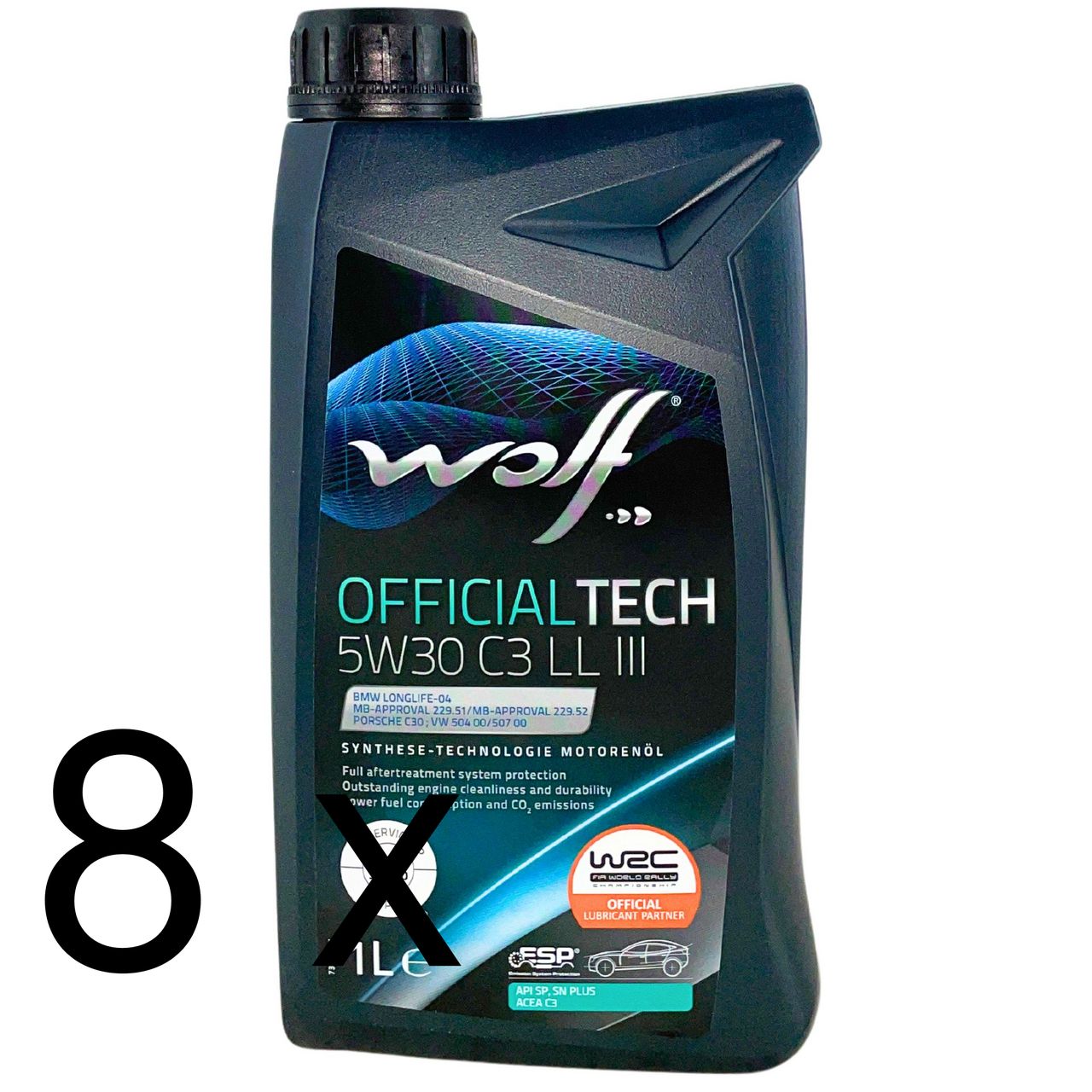Wolf OfficialTech 5W-30 C3 LL III 8x1 Liter