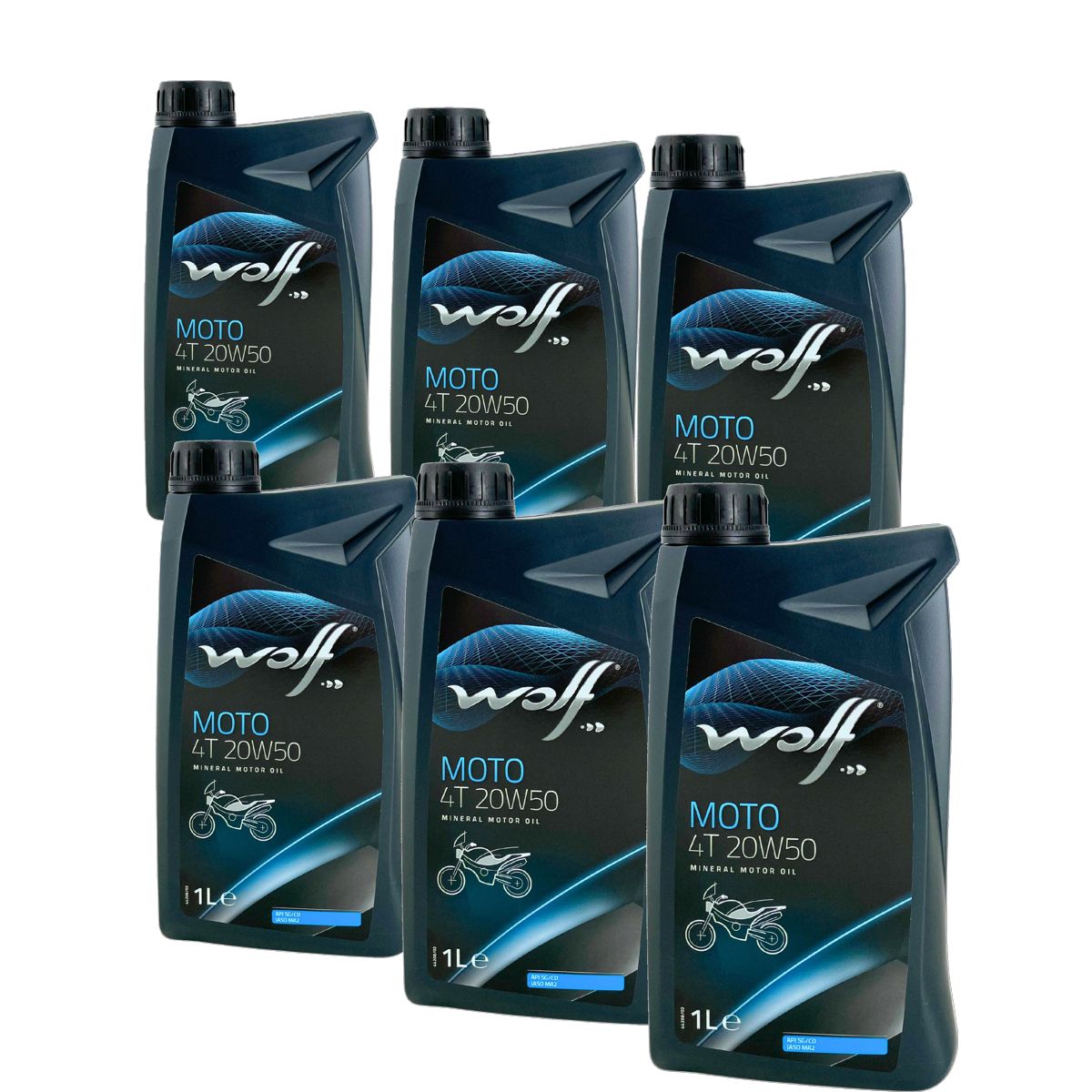Wolf Moto 4T 20W-50 6x1 Liter