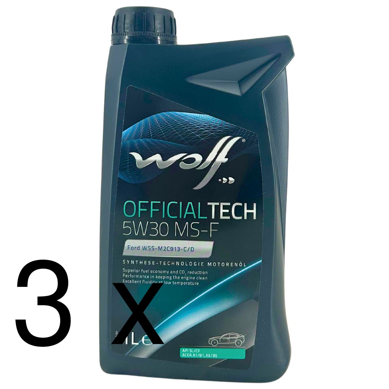 Wolf OfficialTech 5W-30 MS-F 3x1 Liter