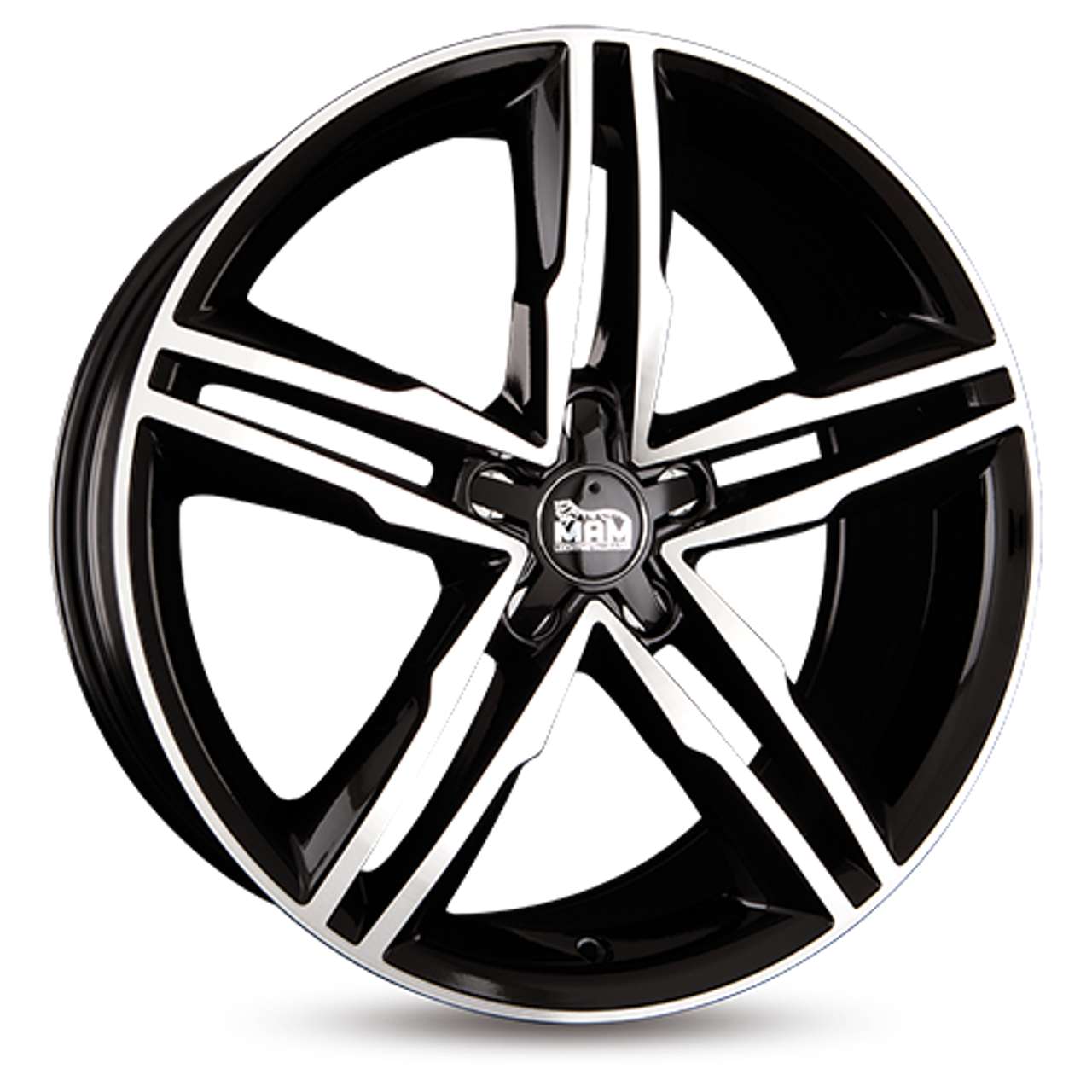 MAM MAM A1 black front polished 8.0Jx19 5x112 ET42