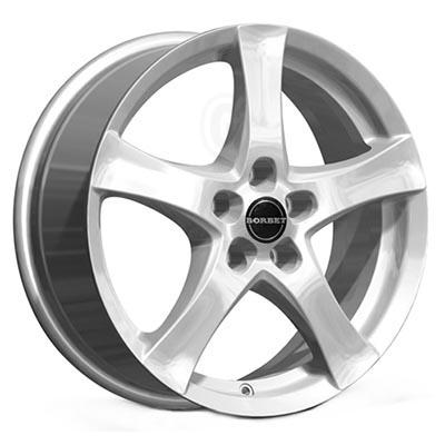 Borbet F Brilliant silver 8x18 5x120 ET45