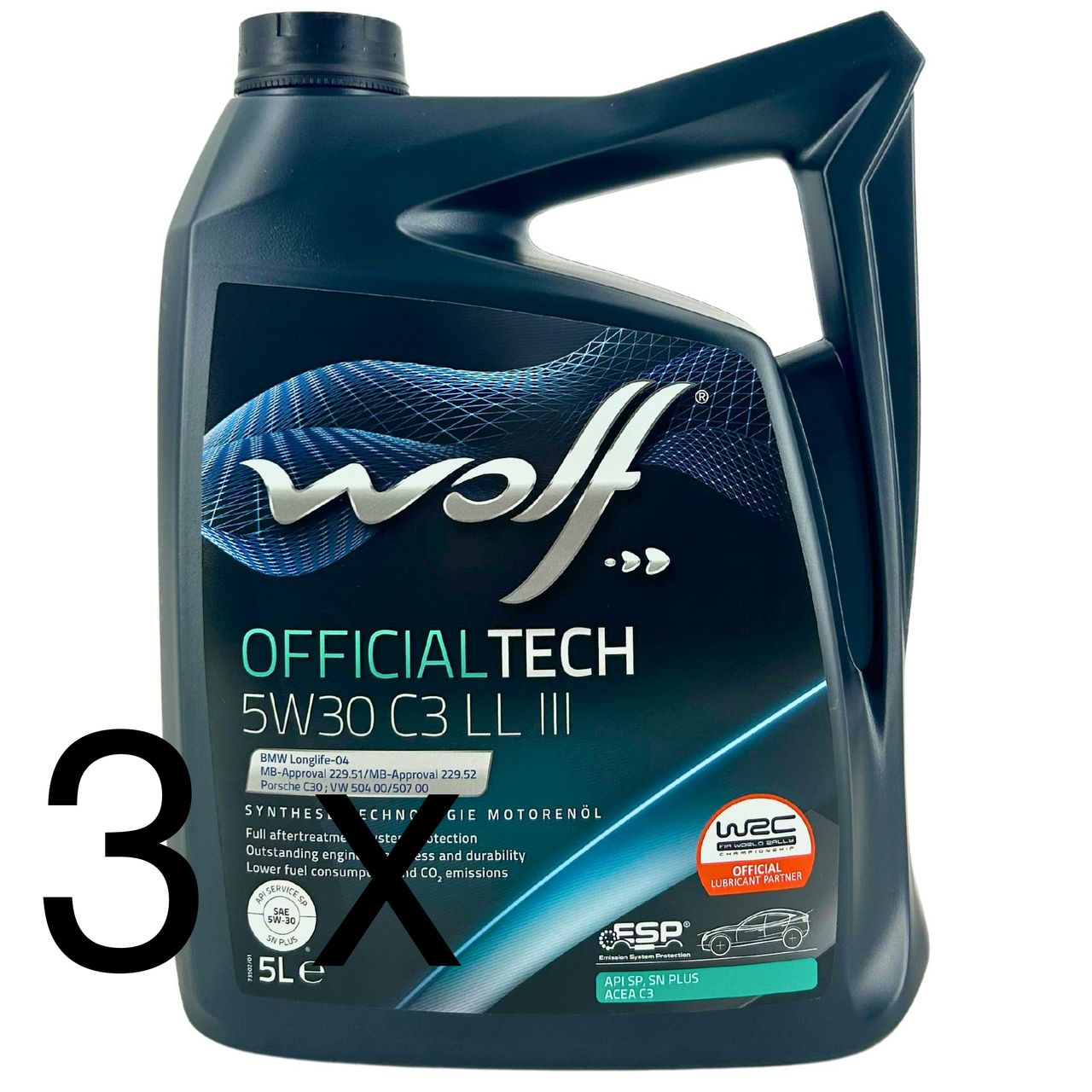Wolf OfficialTech 5W-30 C3 LL III 3x5 Liter