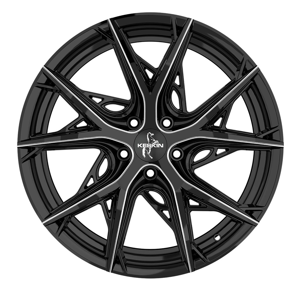 KESKIN WHEELS KT24 THUNDER black secret diamond 8.5Jx19 5x114.3 ET45