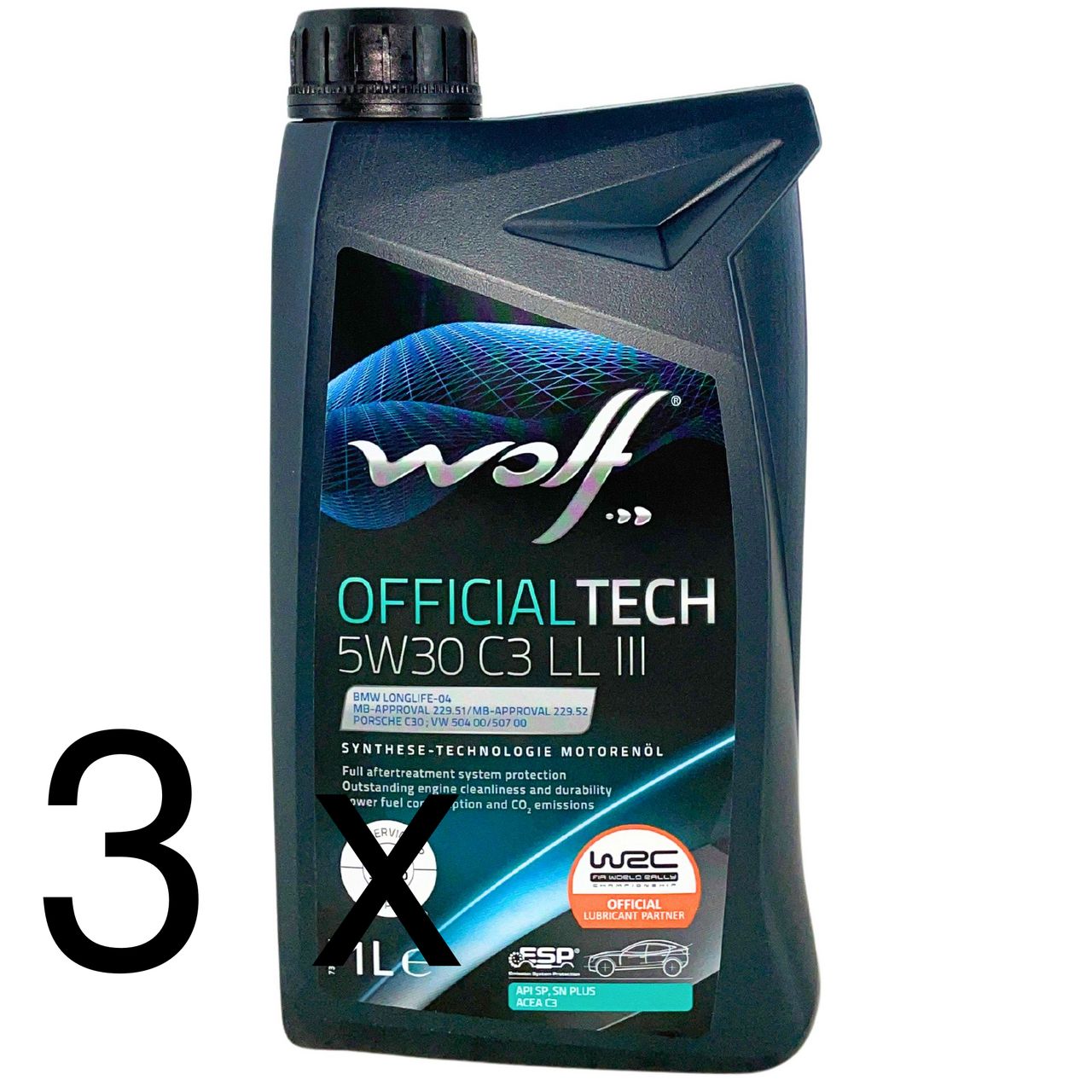 Wolf OfficialTech 5W-30 C3 LL III 3x1 Liter