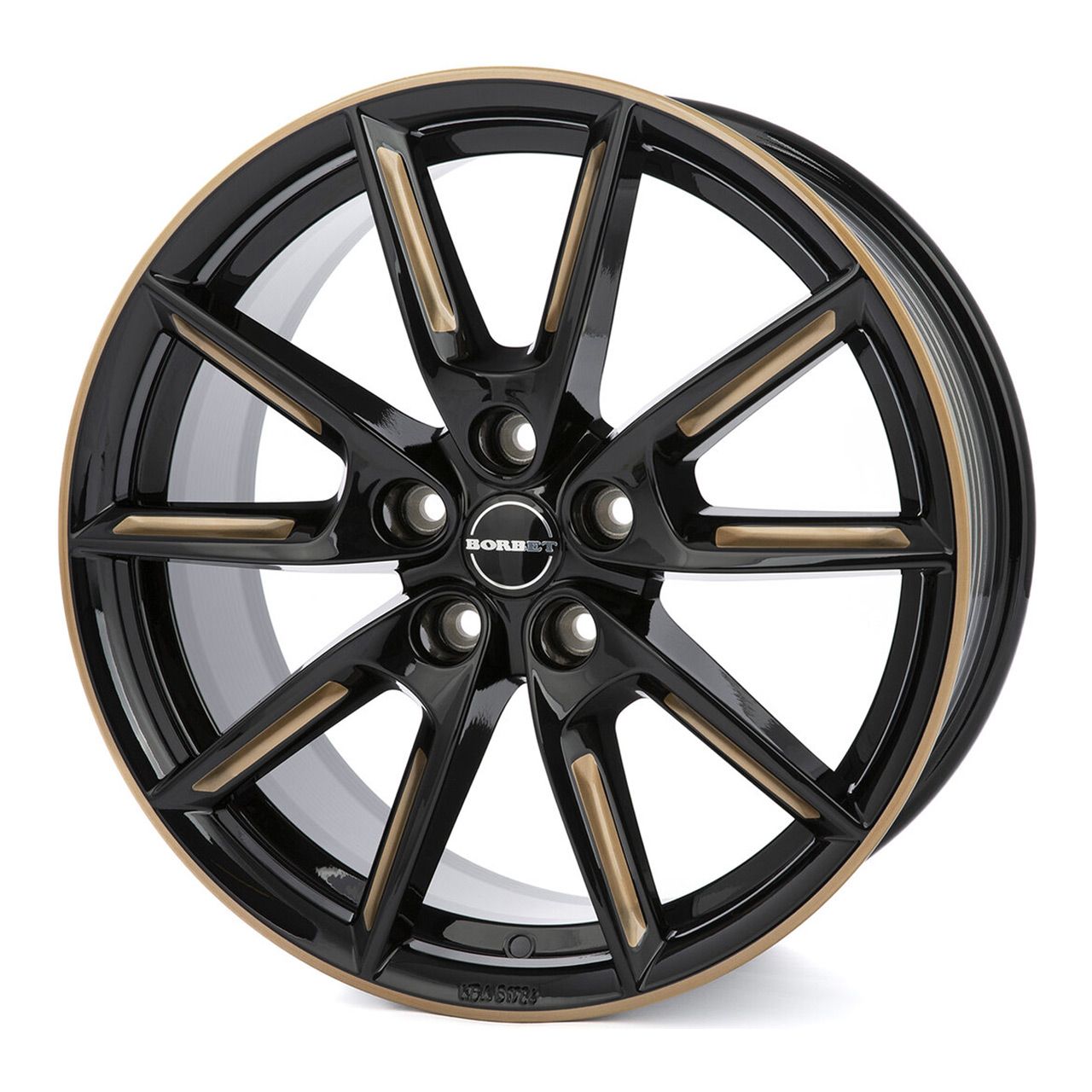 BORBET DESIGN LX19 black glossy gold spoke rim 8.0Jx19 5x112 ET40