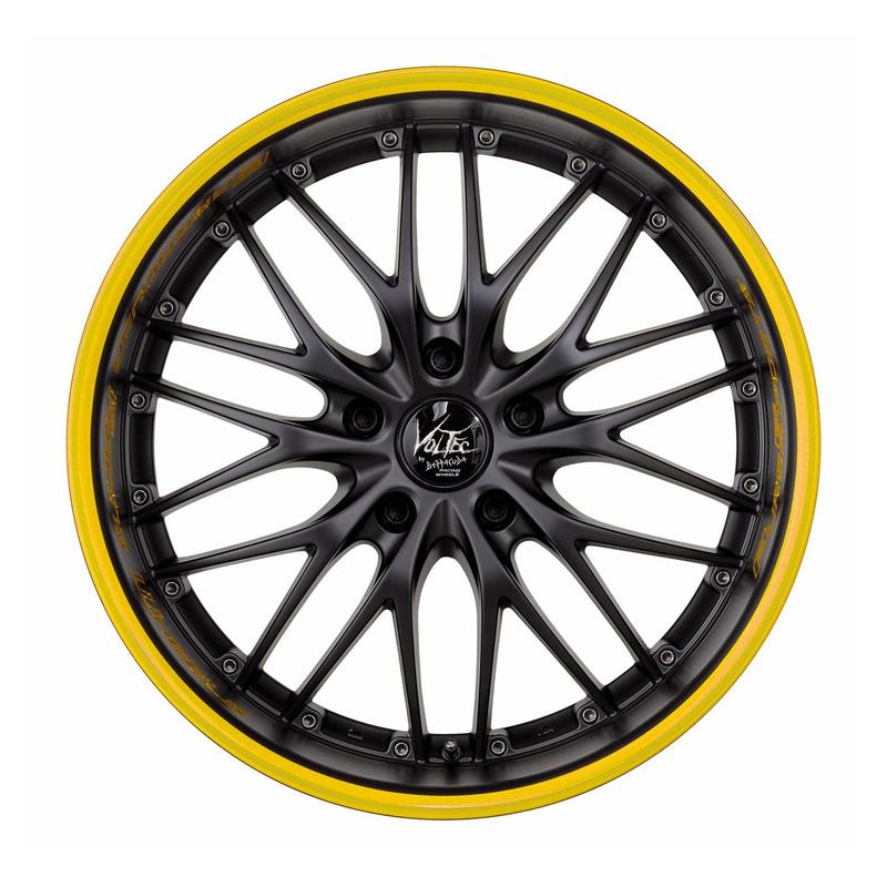 BARRACUDA VOLTEC T6 mattblack puresports color trim gelb 9.0Jx18 5x120 ET35