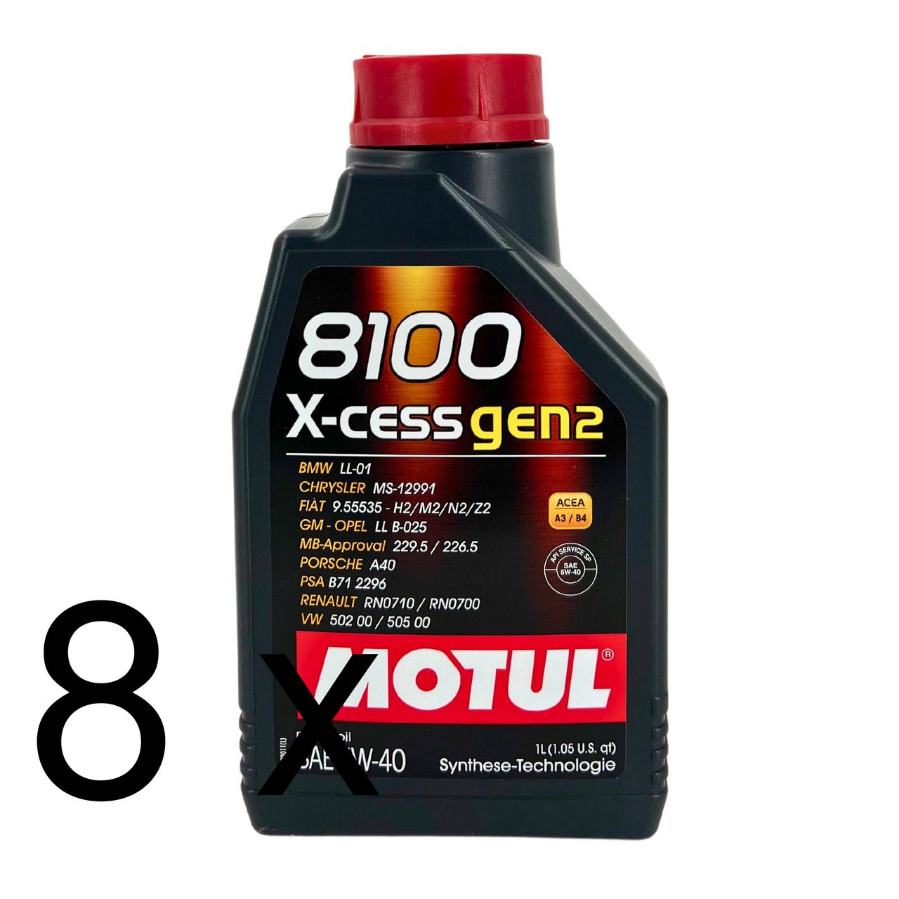 Motul 8100 X-cess GEN2 5W-40 8x1 Liter Motul 8100 X-cess GEN2 5W-40 8x1 Liter