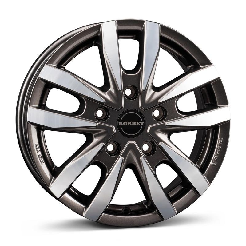 BORBET DESIGN CW5 mistral anthrazit glänzend poliert 7.5Jx18 5x118 ET53