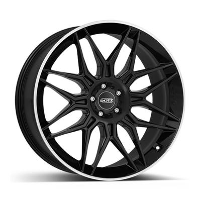 DOTZ LONGBEACH DARK black/polished lip 10.0Jx20 5x112 ET19