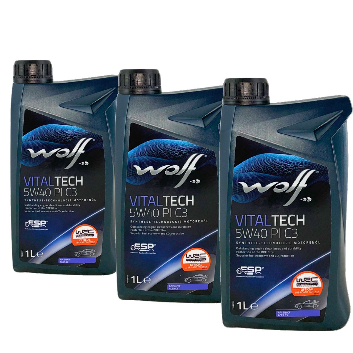 Wolf VitalTech 5W-40 PI C3 3x1 Liter