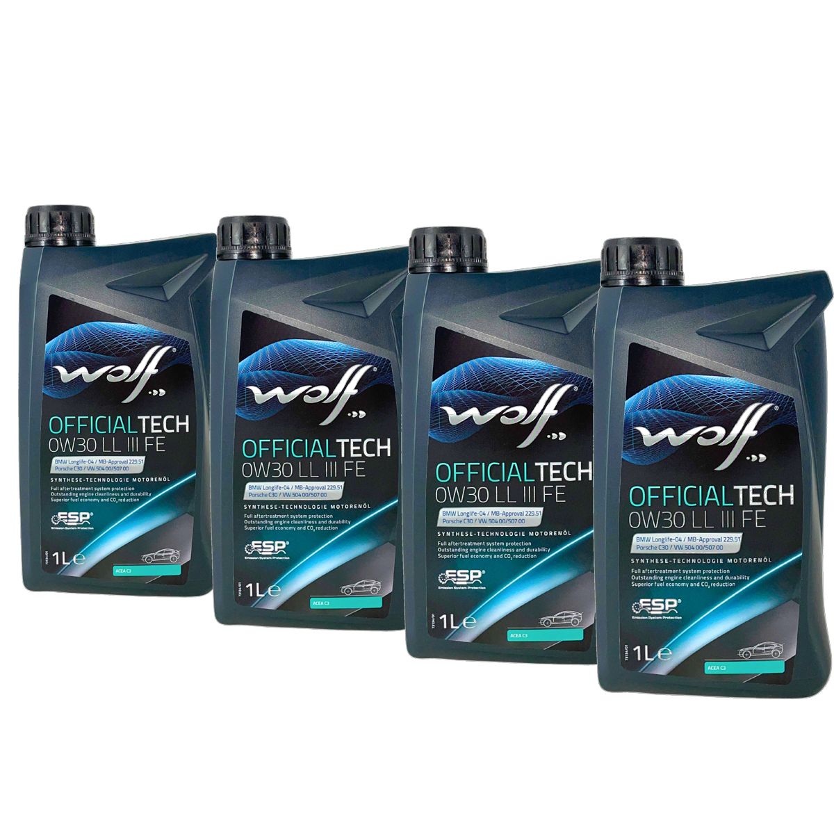 Wolf OfficialTech 0W-30 LL III FE 4x1 Liter