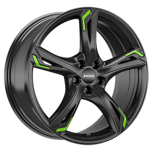 RONAL RONAL R62 GREEN jetblack 7.5Jx18 5x108 ET40