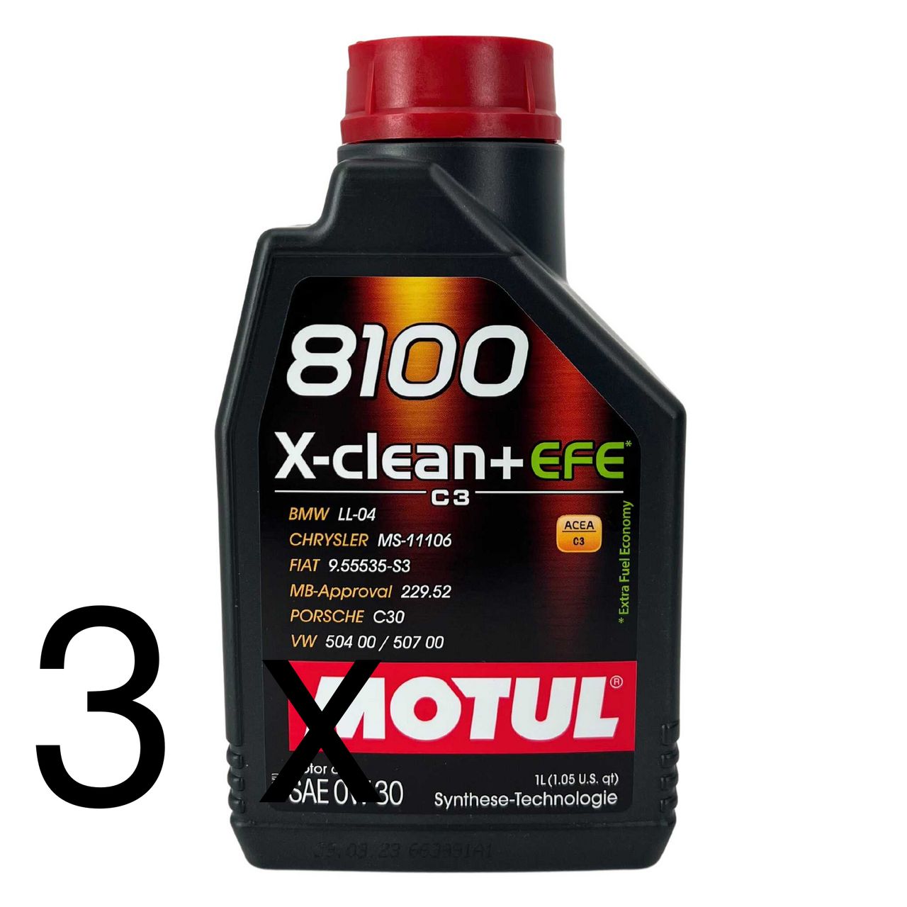 Motul 8100 X-Clean + EFE 0W-30 3x1 Liter Motul 8100 X-Clean + EFE 0W-30 3x1 Liter