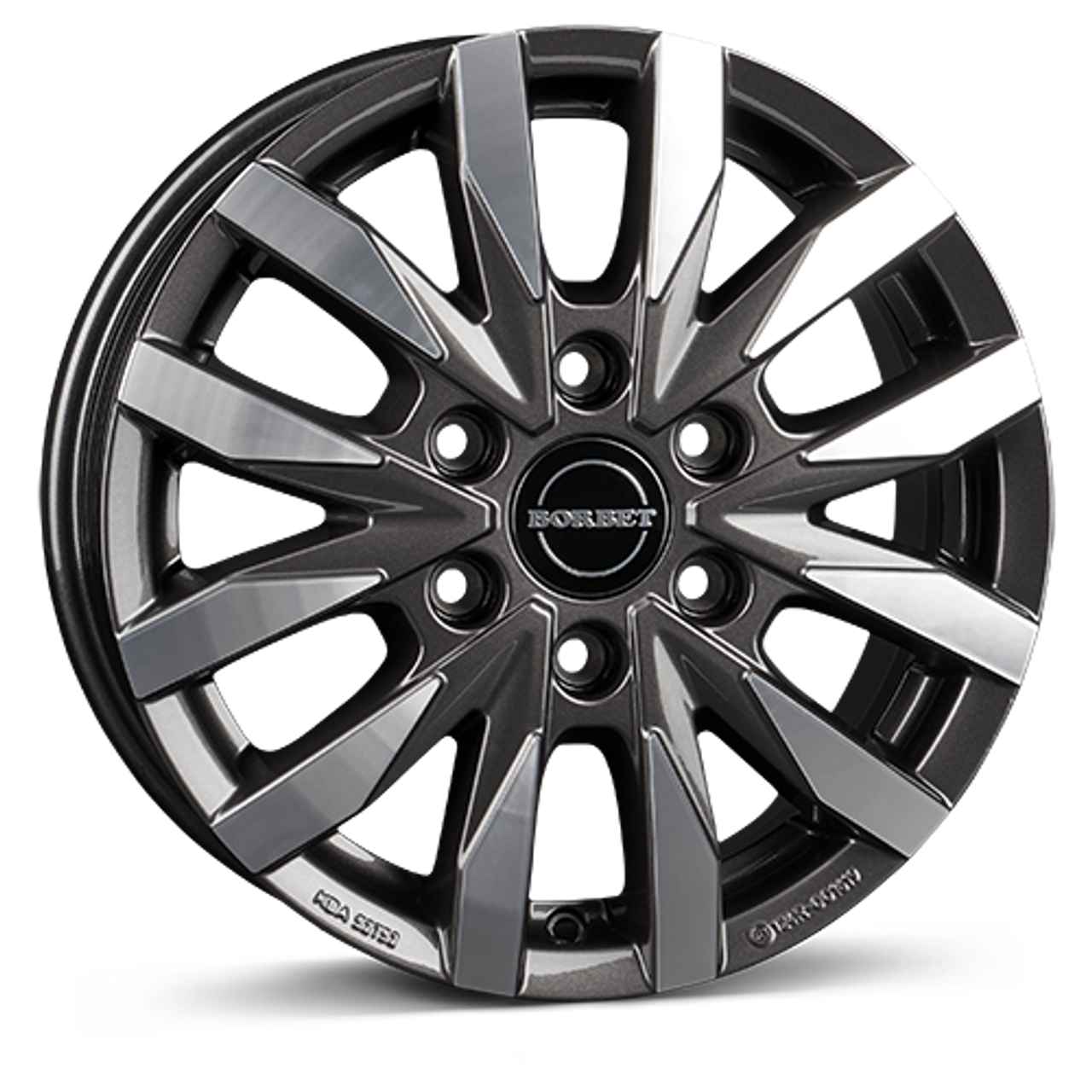 BORBET DESIGN CW6 mistral anthrazit glänzend poliert 7.5Jx18 6x130 ET47