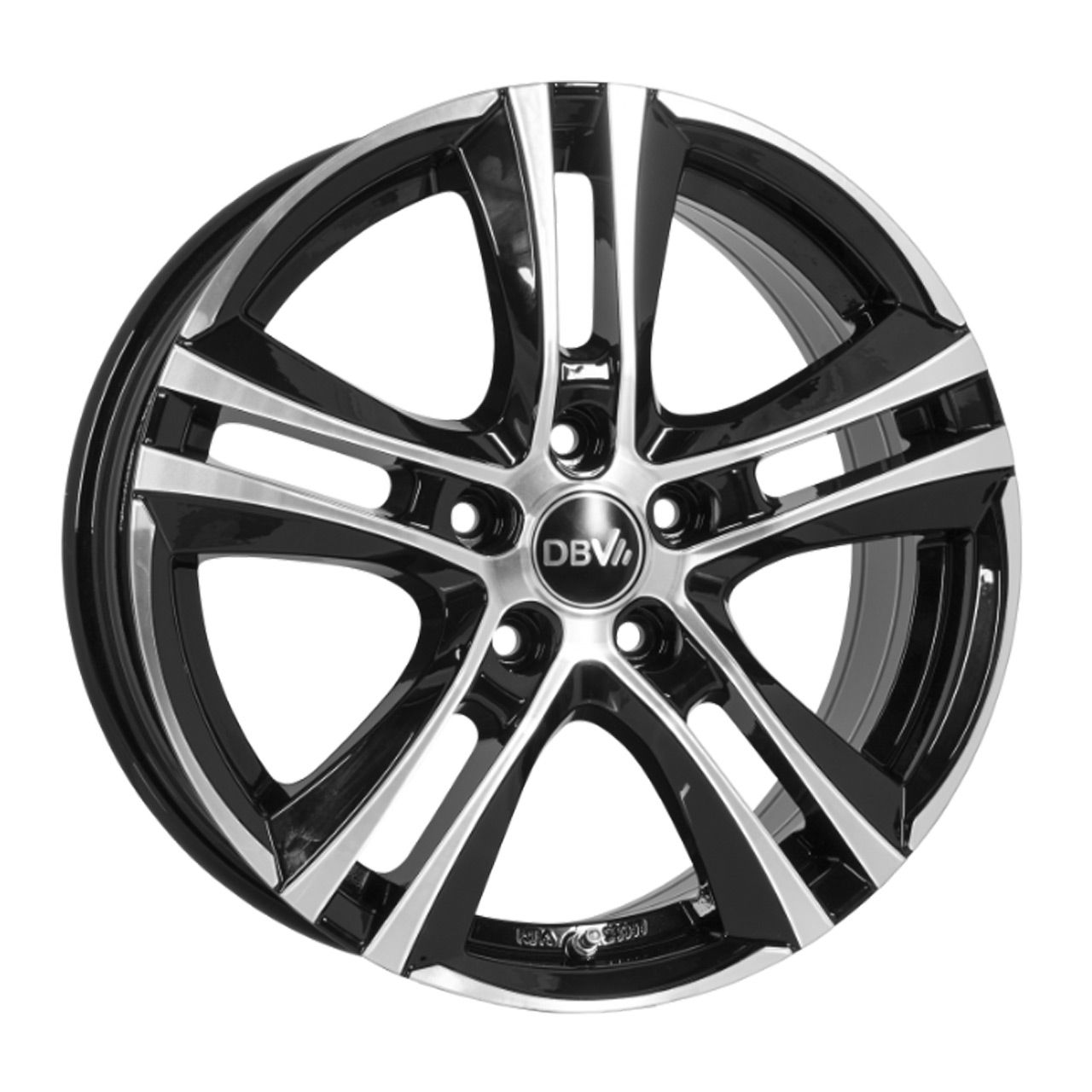 DBV ANDORRA II schwarz glänzend frontpoliert 8.0Jx19 5x108 ET55