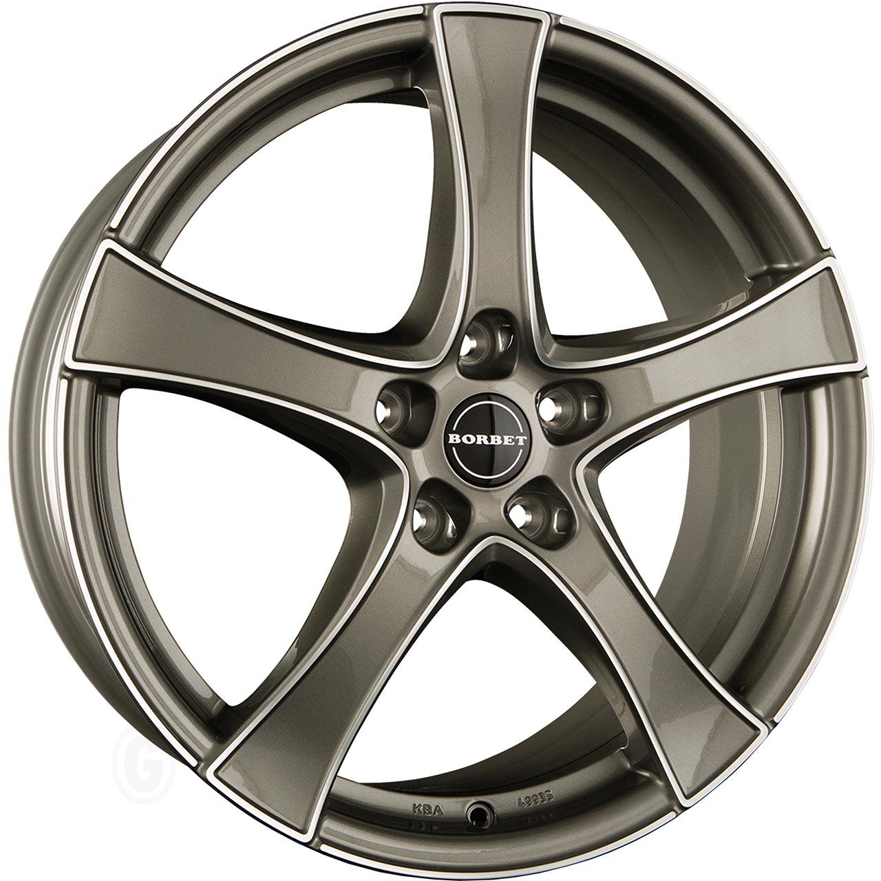 Borbet F2 Graphite polished 7.5x19 5x120 ET45