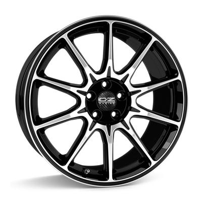 OZ HYPER XT HLT DEEP CONCAVE gloss black diamond cut 10.0Jx22 5x130 ET48