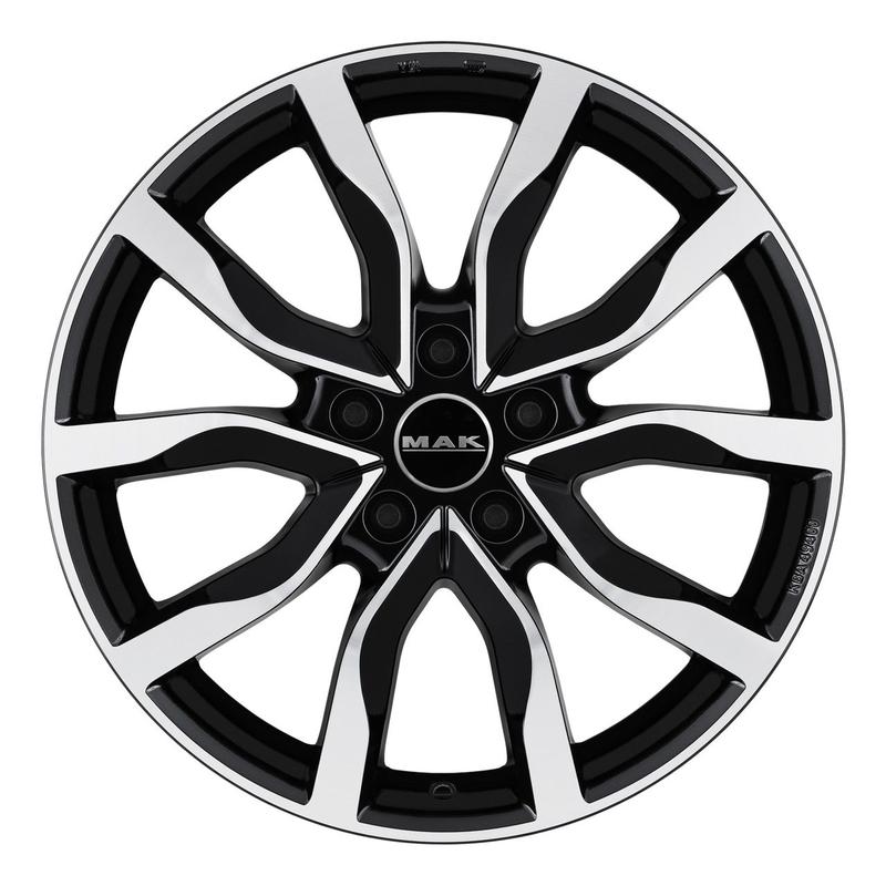 MAK HIGHLANDS schwarz spiegelpoliert 9.5Jx20 5x120 ET40