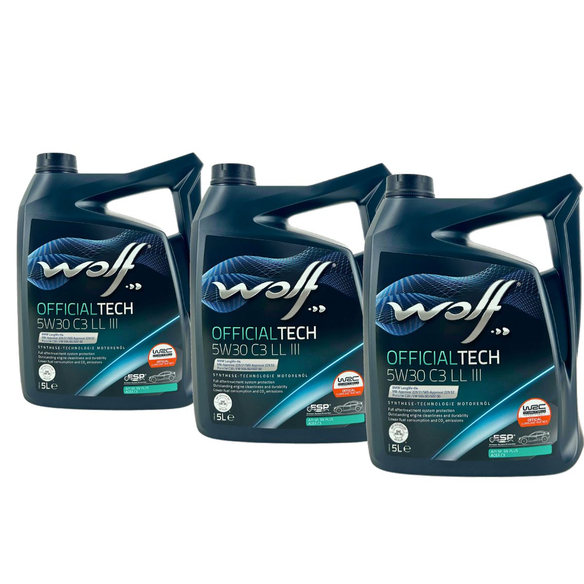 Wolf OfficialTech 5W-30 C3 LL III 3x5 Liter