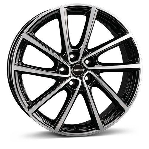BORBET DESIGN V black polished glossy 7.0Jx19 5x112 ET43