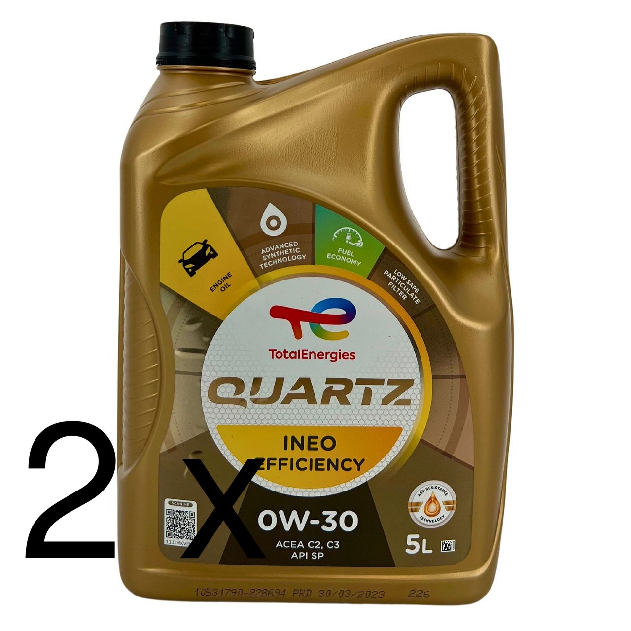 Total Quartz Ineo Efficiency 0W-30 2x5 Liter Total Quartz Ineo Efficiency 0W-30 2x5 Liter