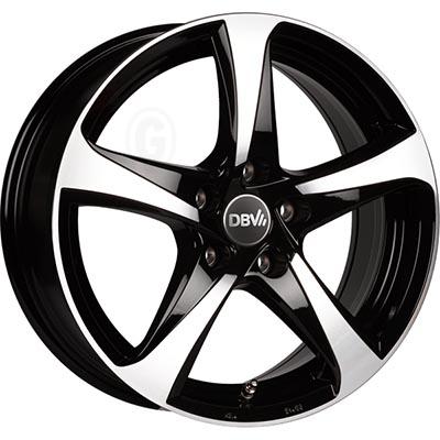 DBV 5SP 001 schwarz glänzend frontpoliert 8.0Jx18 5x120 ET35