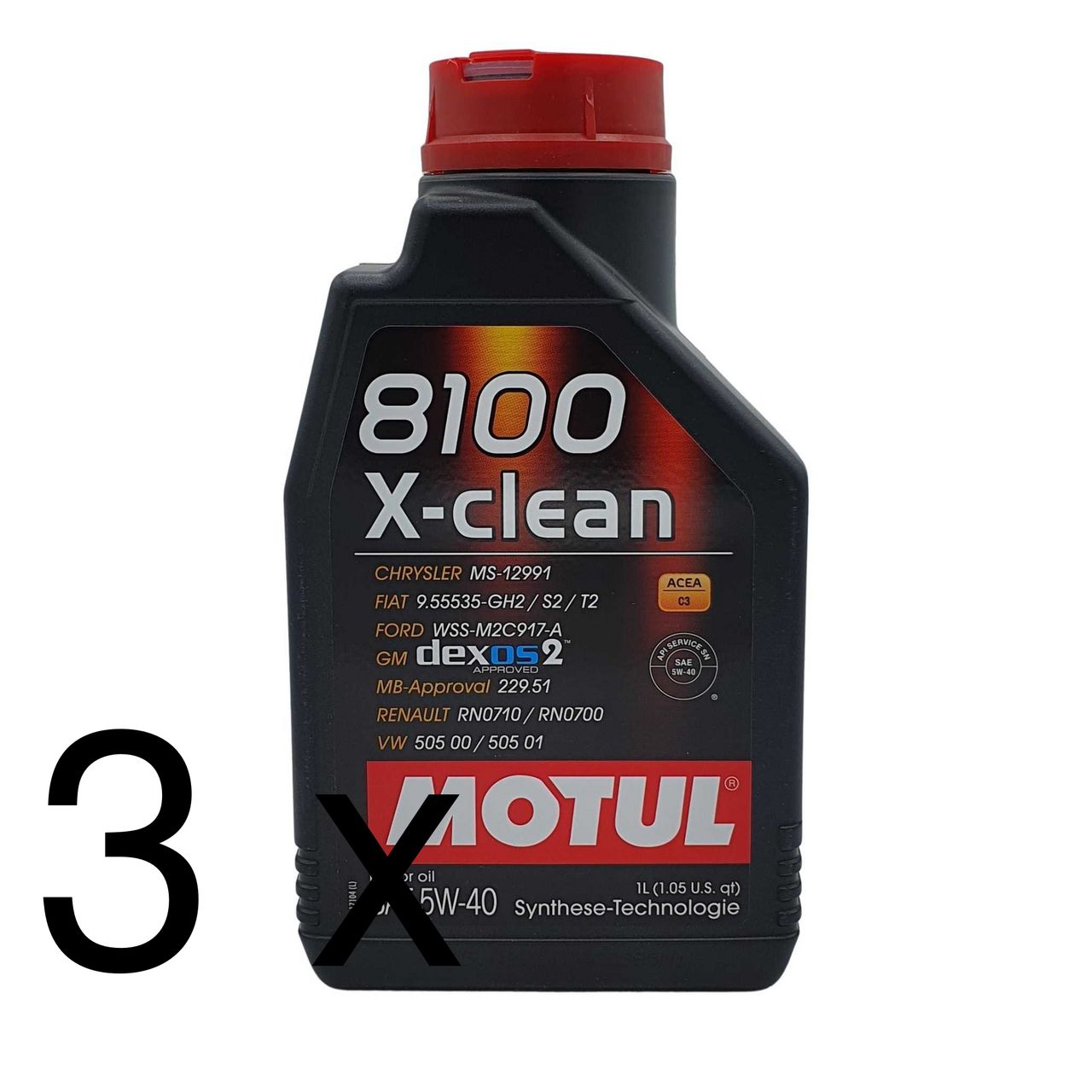 Motul 8100 X-clean 5W-40 3x1 Liter