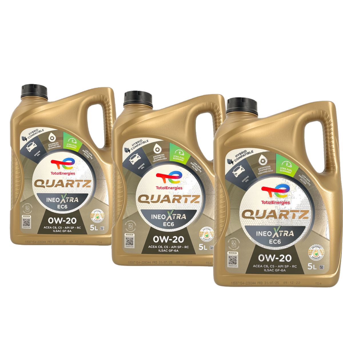 Total Quartz Ineo Xtra EC6 0W-20 3x5 Liter
