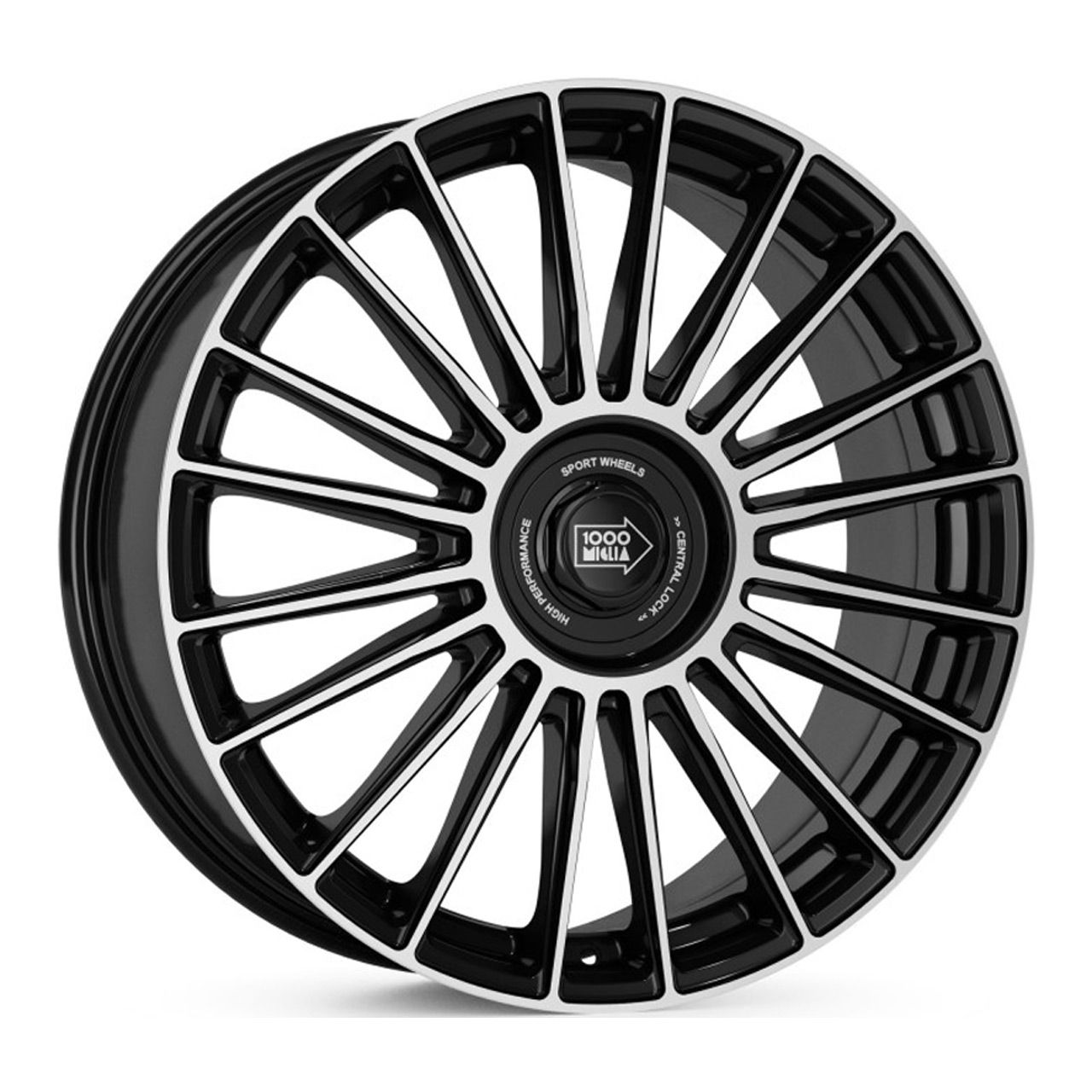 1000 MIGLIA MM1022 black polished 8.5Jx20 5x112 ET35