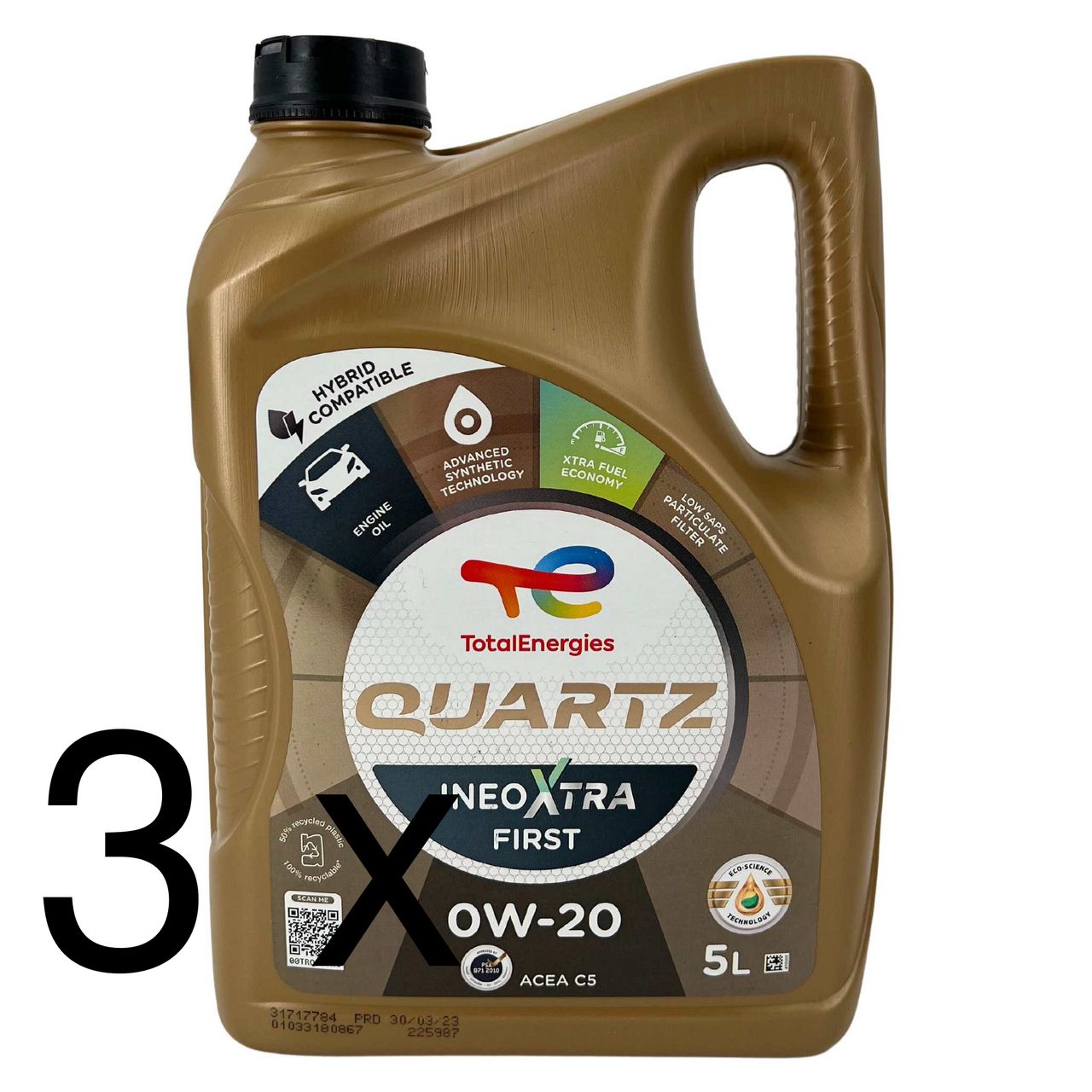Total Quartz Ineo Xtra First 0W-20 3x5 Liter
