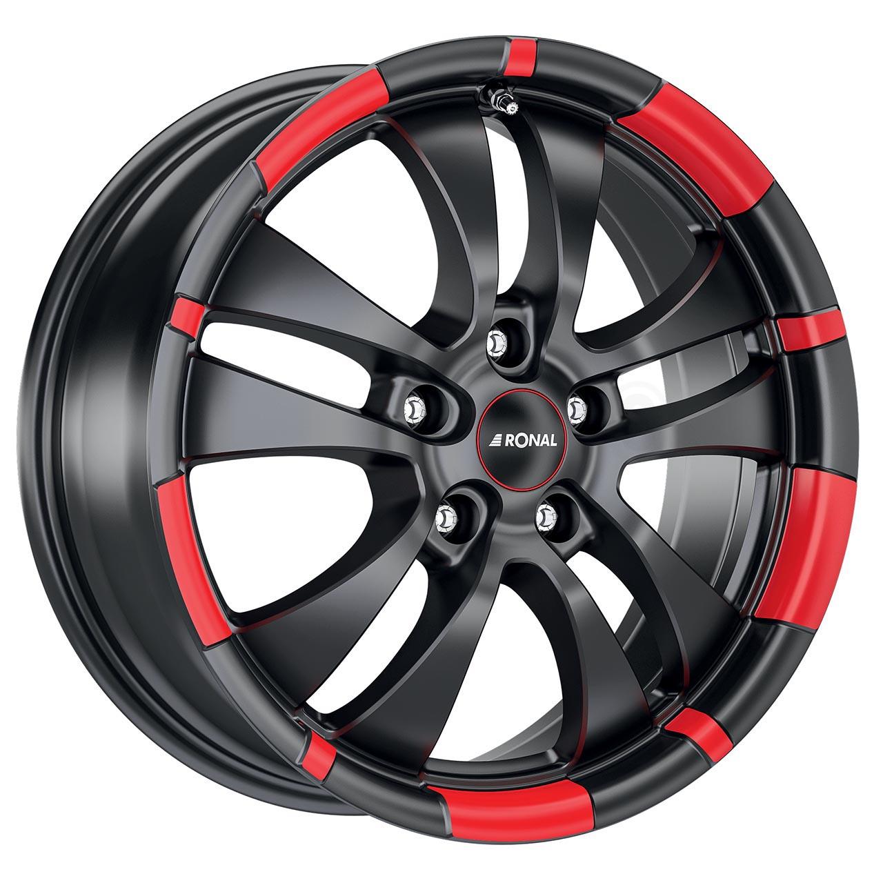 RONAL RONAL R59-5 MCR jetblack-matt-red rim 7.5Jx18 5x112 ET35