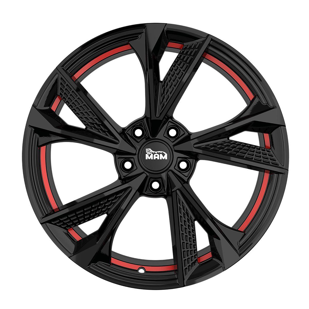 MAM WHEELS MAM RS6 black painted red inside 8.5Jx20 5x114.3 ET45