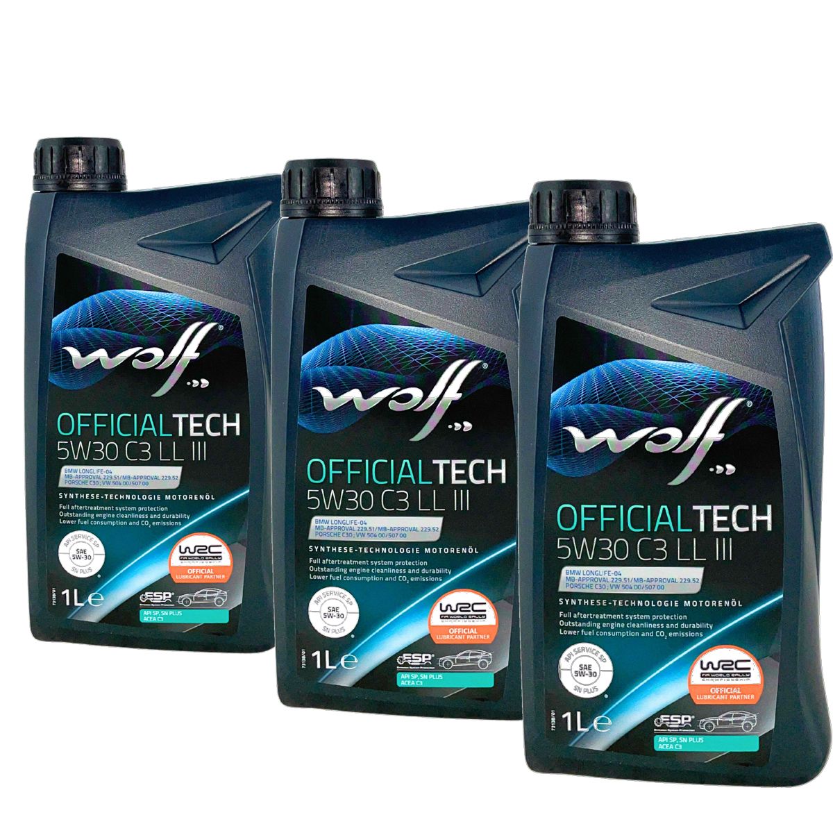 Wolf OfficialTech 5W-30 C3 LL III 3x1 Liter