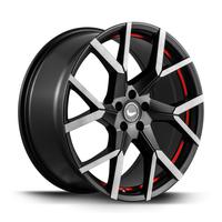 BARRACUDA TZUNAMEE EVO dark Gunmetal brushed undercut Trimline red 9.0Jx20 5x112 ET35