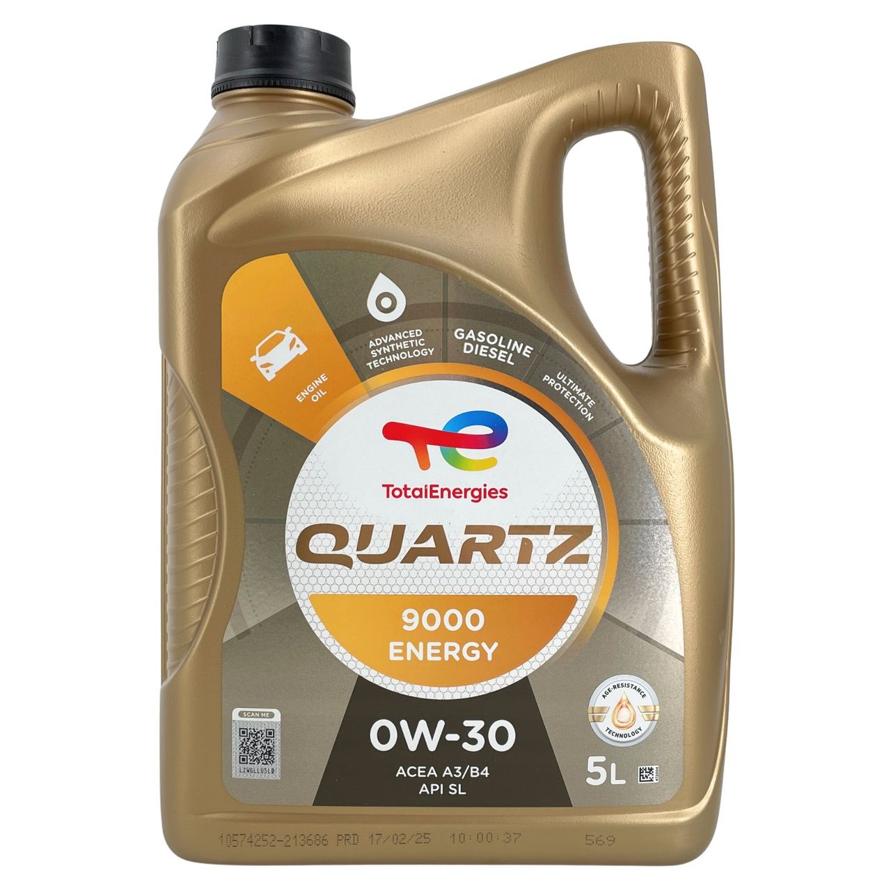 Total Quartz 9000 Energy 0W-30 3x5 Liter